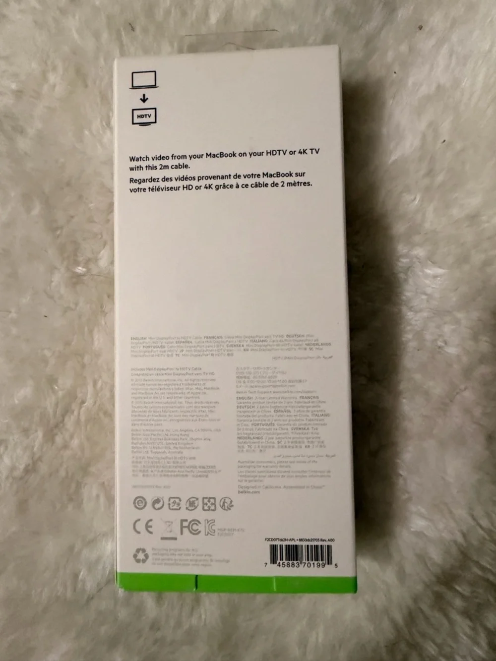 belkin White Mini DisplayPort to HDTV Cable